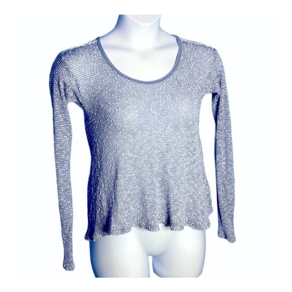 Junie and Jade Lightweight Popcorn Lace Detailed Light Blue Sweater Size Medium - Picture 4 of 16
